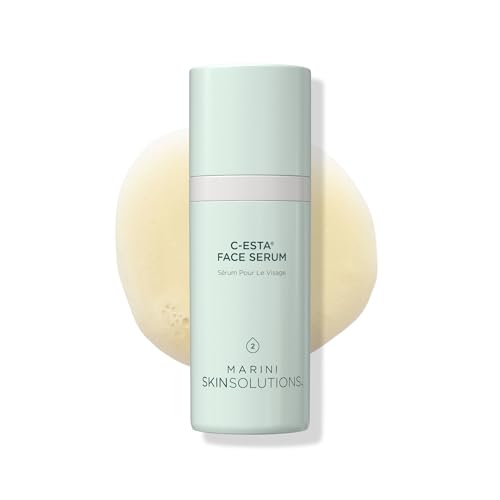 Marini SkinSolutions C-ESTA Face Serum - Lifts, Firms & Protects with Vitamin C, DMAE & Hyaluronic Acid - All Skin Types - Made in the USA - 1 fl oz