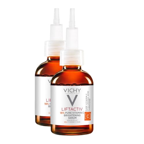 Vichy LiftActiv Vitamin C Serum For Face, Brightening Serum With 16% Pure Vitamin C,E + Hyaluronic Acid, Improves Radiance & Firmness, Anti Aging, Protects Skin From Discoloration (Pack of 2)