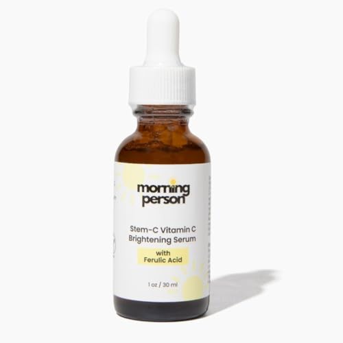 Vitamin C Brightening Serum with Citrustem + Ferulic Acid + Hyaluronic Acid | Reduces Dark Spots & Restores Elasticity | Stable Vitamin C for Women 35+ | Morning Person Beauty