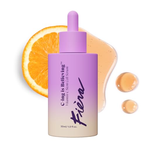 Fièra Vitamin C Serum with Hyaluronic Acid & Citrus Stem Cells - Anti-Aging Brightening, Firming, Hydrating Serum for Mature Skin, Reduces Dark Spots, Fine Lines & Boosts Radiance - 1 FL. OZ. / 30 ML
