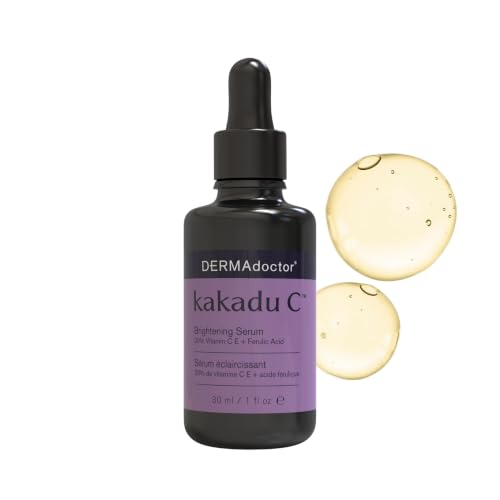 DERMAdoctor Vitamin C Serum For Face 20% Vitamin C, Vitamin-E, Ferulic Acid, Ascorbic Acid Concentrated Dermatologist-Formulated Anti Aging Face Serum, Hydrating & Discoloration - 1.0 fl oz
