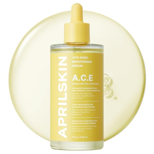 APRILSKIN A.C.E Vita Kojic Serum | Brightening Facial Serum with Kojic Acid & Vitamin C - Uneven Skin Tone, 3.88 oz.