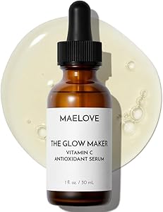 MAELOVE Glow Maker Vitamin C Serum with Vitamin E, Ferulic Acid & Hyaluronic Acid, Awa