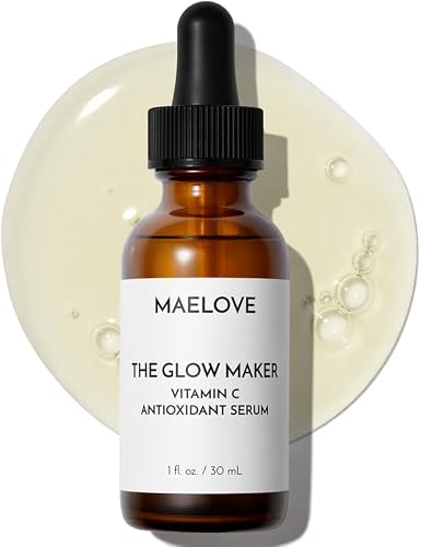 MAELOVE Glow Maker Vitamin C Serum with Vitamin E, Ferulic Acid & Hyal — Our hands-on testing setup for apply luxury vitamin c ser