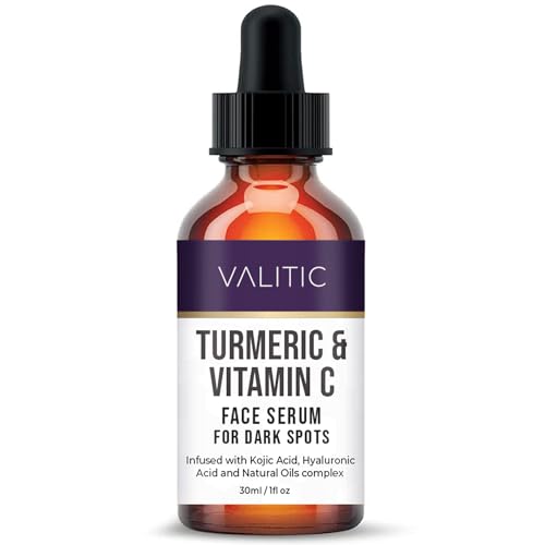 VALITIC Vitamin C Serum for Face, Dark Spots Anti Aging Facial Serum 1fl oz | Tone Brightening and Illuminating Glowing Skin for Fine Lines - Niacinamide, Hyaluronic Acid, Collagen, Kojic Acid, Turmeric