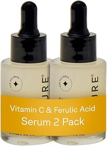 Acure Brightening 2% Vitamin C & Ferulic Acid Serum - Vit C Serum for Face, Anti Aging