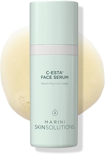 Marini SkinSolutions C-ESTA Face Serum - Lifts, Firms & Protects with — Our hands-on testing setup for pairing vitamin c serums