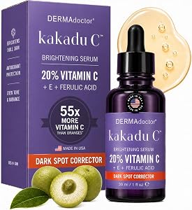 DERMAdoctor Vitamin C Serum For Face 20% Vitamin C, Vitamin-E, Ferulic Acid, Ascorbic Acid