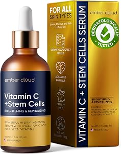Ember Cloud Vitamin C Serum for Face with Stem Cells Hyaluronic Acid Vitamin E Aloe Vera A